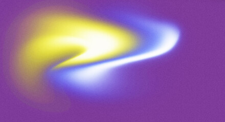 Glowing grainy noise texture, purple yellow blue white gradient background abstract smooth banner...