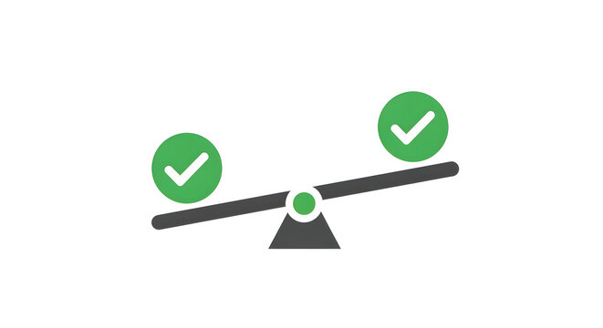 Fairness Balance Scales with Checkmarks, Equality Concept