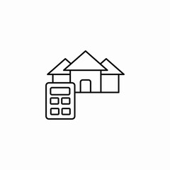 house calculator buildings icon sign vector
