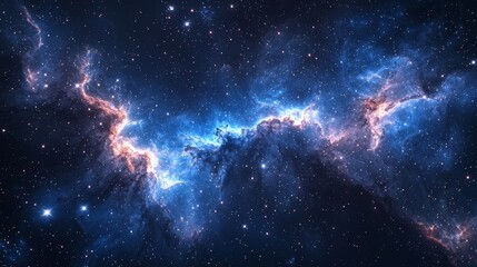 Fototapeta premium Celestial Nebula Cosmic Dust Starry Night Space Background