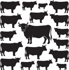 Cow Silhouette Vector | Farm Animal Clipart

Dairy Cow Silhouette | Rustic Farm Design

Standing Cow Silhouette | Livestock Animal Art

Black Cow Silhouette | Cattle Vector Illustration

Cow Outline S