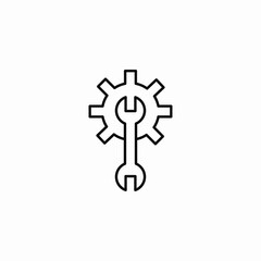 settings maintenance tools icon sign vector