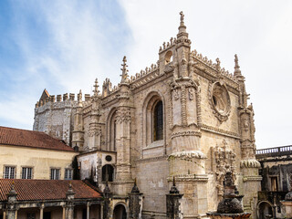 The Monastery of the Order of Christ, Convento de Cristo at the city of Tomar. Santarem District. Portugal.