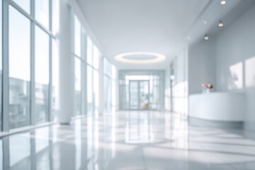 Fototapeta premium Blurred modern office hallway (19)