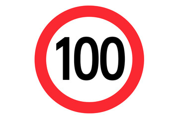 Printable traffic sign of driving speed limit seventy 70 mph, clear transparent vector illustration of road speed restriction symbol, editable highway traffic regulation icon