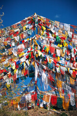 Fototapeta premium indian buddhist prayer flags india 