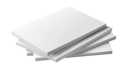 Stack of blank white sheets of paper