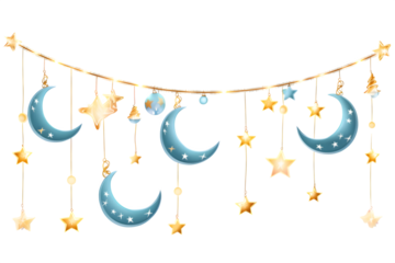 Celestial Garland, isolated on transparent background