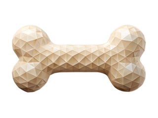 Geometric bone shape isolated on a transparent background polygonal abstract