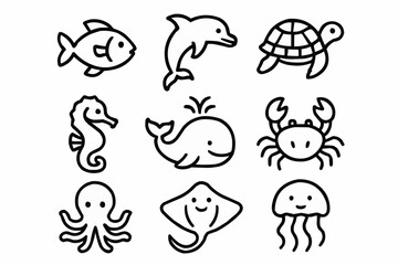 Fototapeta premium set of animals