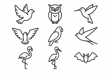 Naklejka premium set of birds