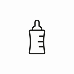 baby bottle with milk icon sign vector