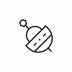 barbecue meat skewer icon sign vector
