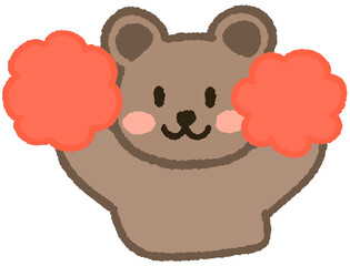 Celebration teddy bear character Cheer Up! Positive Vibe