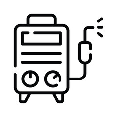 Download our premium line style icon of welding machine