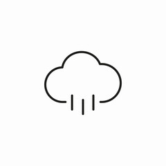 cloudy drizzle weather icon sign vector