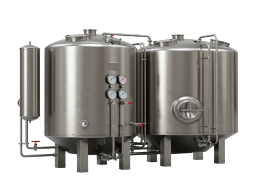 Isolated Large Stainless Steel Industrial Fermentation Tanks for Brewery