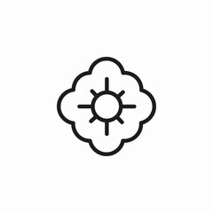 flower blossom sun icon sign vector