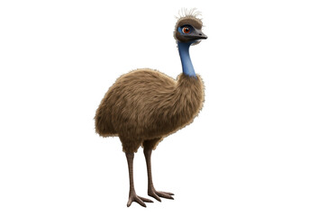 Fototapeta premium Isolated Cute Emu Bird Standing