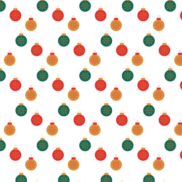 christmas ornamnet bauble pattern background vector design template