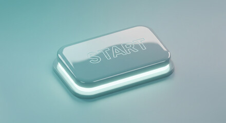 Light teal start button illustration