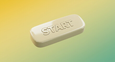 Pill shaped start button illustration