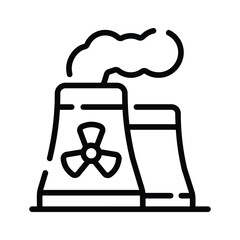 Check this trendy line icon of nuclear plant