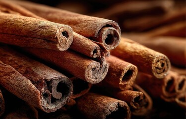 Close-up of stacked cinnamon sticks (1)