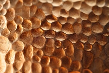 Elegant Hammered Copper Decor with Dimpled Finish for Home and Garden Design