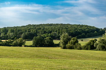 Countryside landscape with sky and fields, real life photo © Reflexpixel