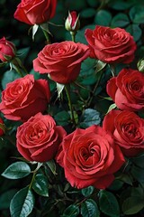 Red Roses Bouquet Close-Up