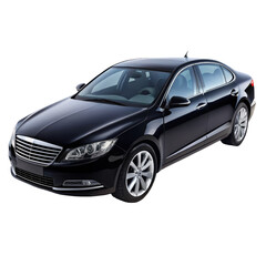 Obraz premium black car isolated on transparent white background, clipping path