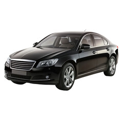 Obraz premium black car isolated on transparent white background, clipping path