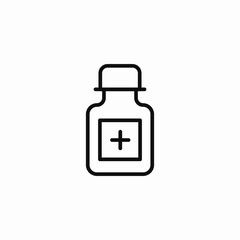 medicine bottle pills icon sign vector