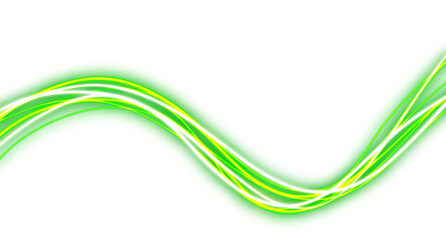 Sci-Fi Green Light Trail Illustration on transparent background