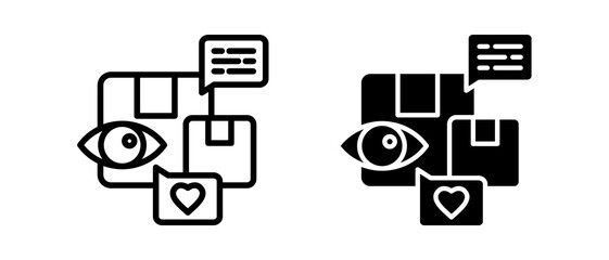 Bargain multiple icon set of two.line and glyph vector illustration