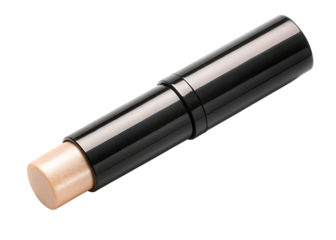 Shimmering makeup stick with exposed tip isolated on a transparent background cosmetic highlighter