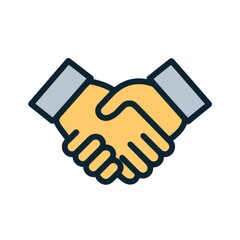 Handshake Flat Icon Simple Design