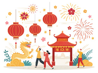 Chinese New Year Celebration Illustration