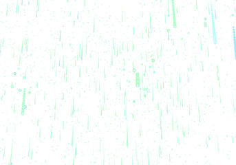 Abstract Digital Rain Light Blue and Green Geometric Particles.