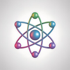 atom model on white background