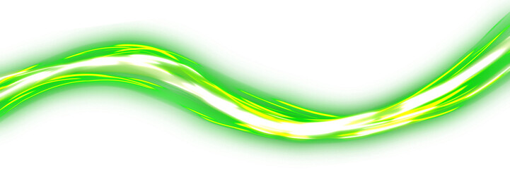 Futuristic Green Flowing Light Path