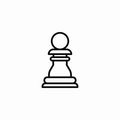 chess pawn piece icon sign vector