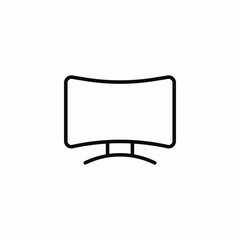 Fototapeta premium curved monitor screen icon sign vector
