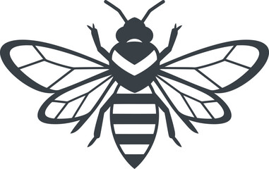 Vector bee icon minimalist insect graphic for nature business