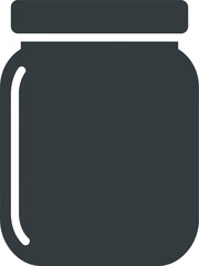 Glass jar icon simple vector illustration