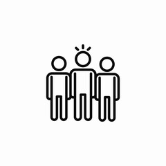 leadership team icon sign vector