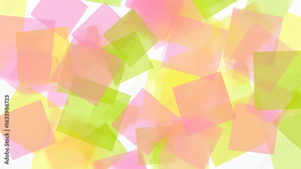Canvas Prints abstract blend of transparent overlapping pastel squares, white background, soft colors