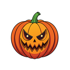 halloween pumpkin isolated on white