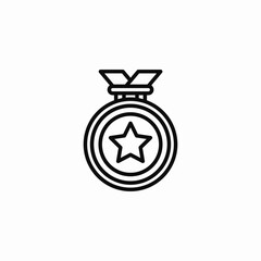 star on medal icon sign vector
